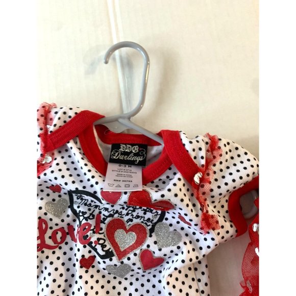 New DDG Darlings Girls Infant Baby 0 3 months 2 piece set outfit Bodysuit pants - Picture 2 of 4